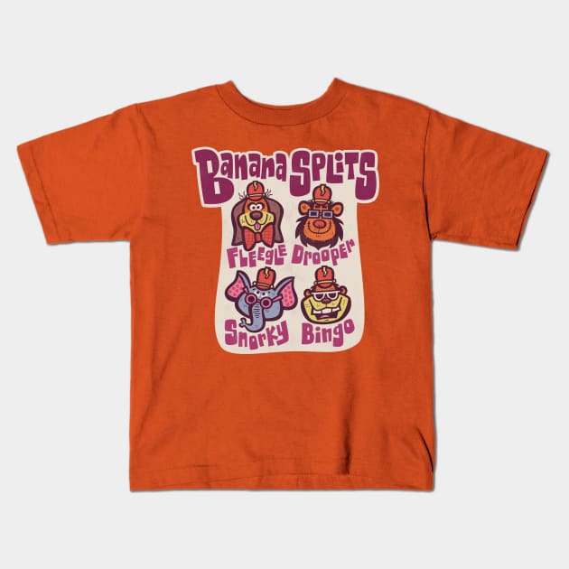 Banana Splits Forever! Kids T-Shirt by Jon Kelly Green Shop